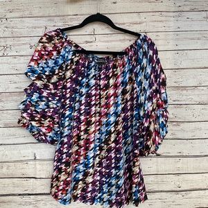 Women's Coco Bianco XL multi colored blouse